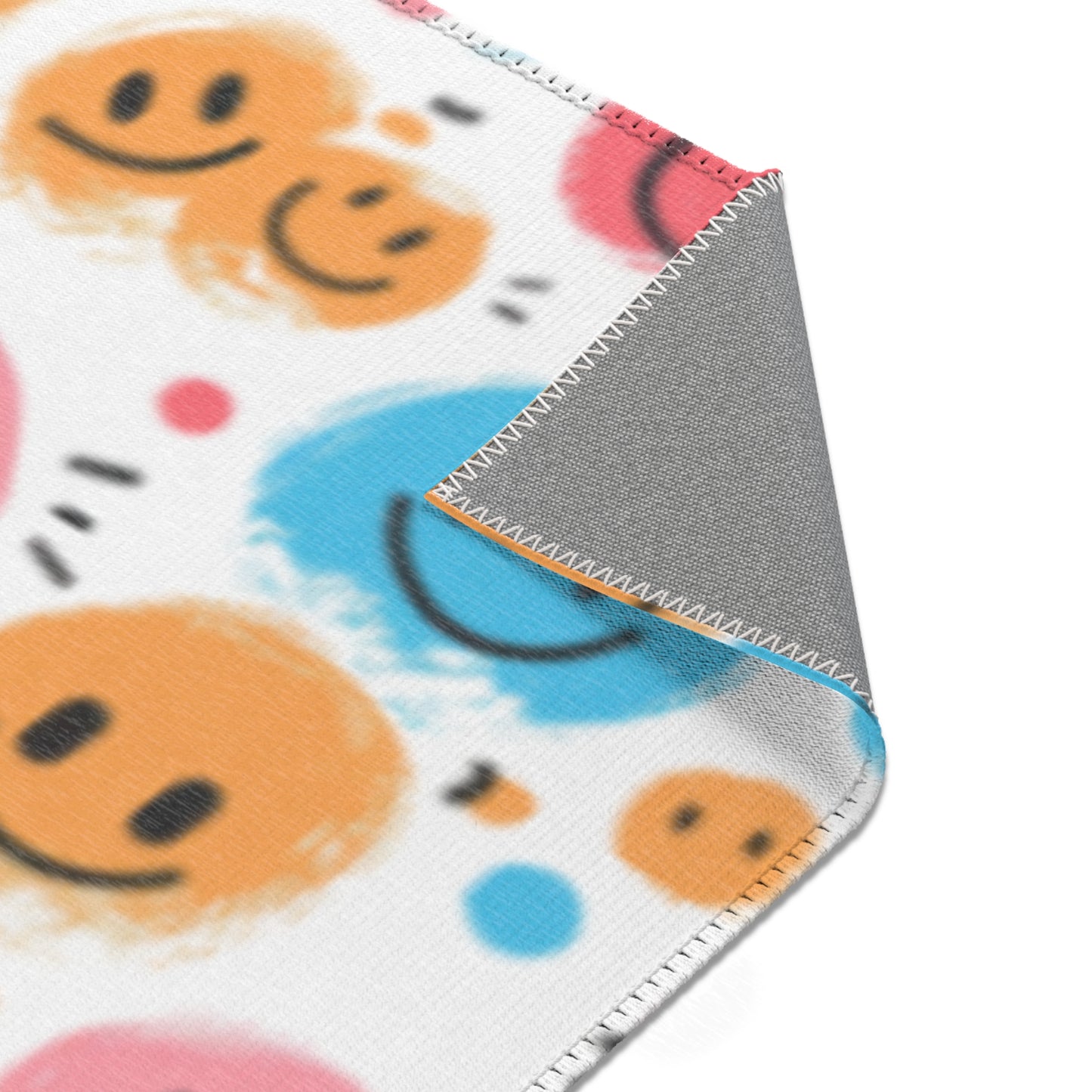 Cheerful Smiley Face Area Rug - Brighten Up Your Living Space!