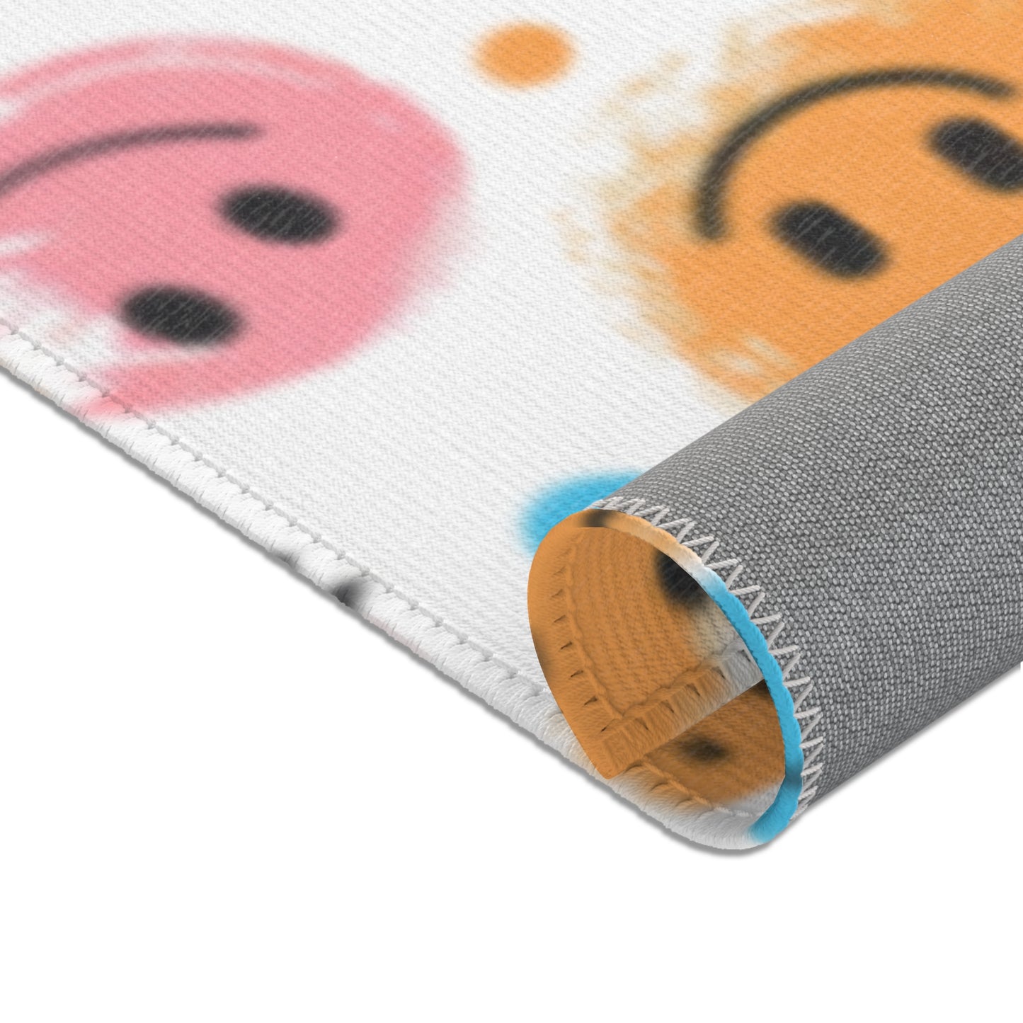 Cheerful Smiley Face Area Rug - Brighten Up Your Living Space!