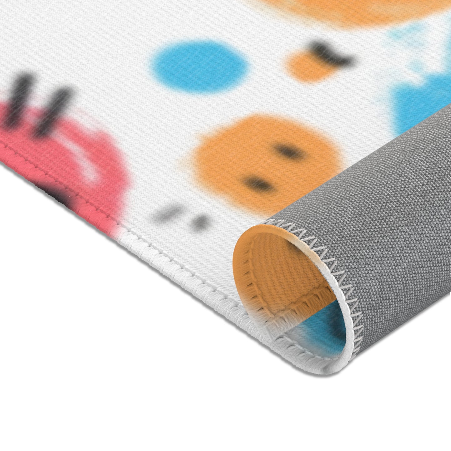 Cheerful Smiley Face Area Rug - Brighten Up Your Living Space!