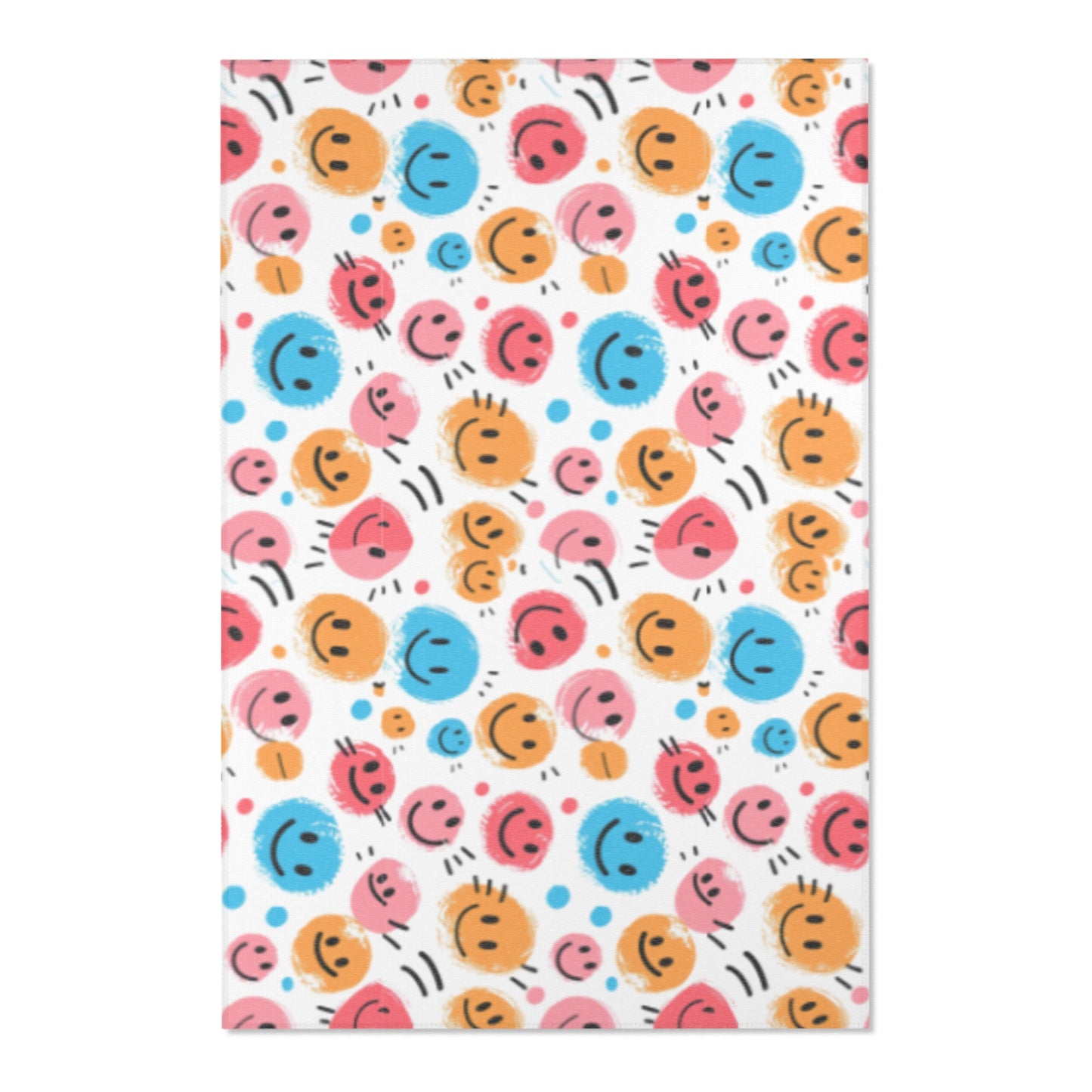 Cheerful Smiley Face Area Rug - Brighten Up Your Living Space!
