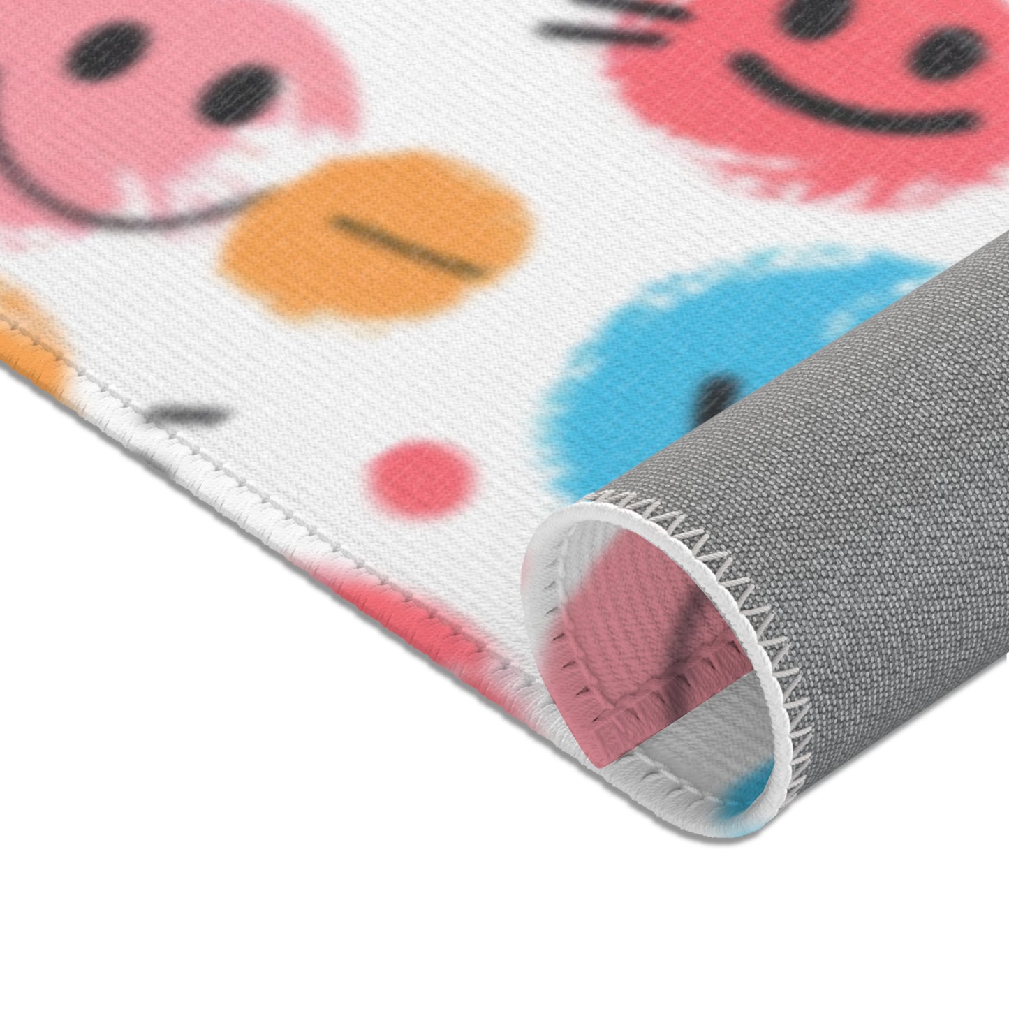 Cheerful Smiley Face Area Rug - Brighten Up Your Living Space!