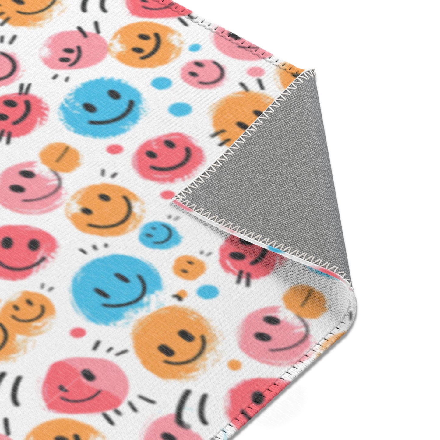 Cheerful Smiley Face Area Rug - Brighten Up Your Living Space!