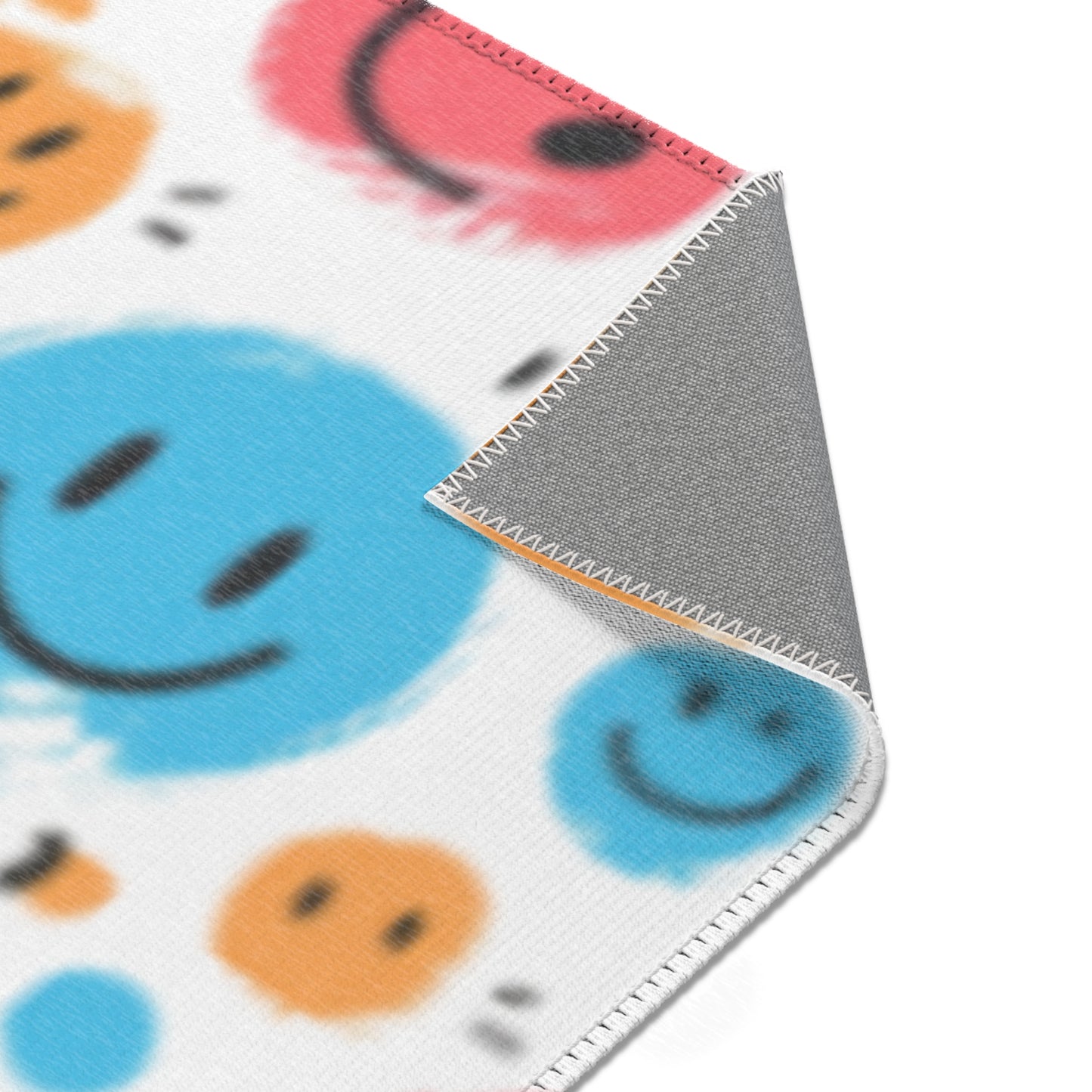 Cheerful Smiley Face Area Rug - Brighten Up Your Living Space!
