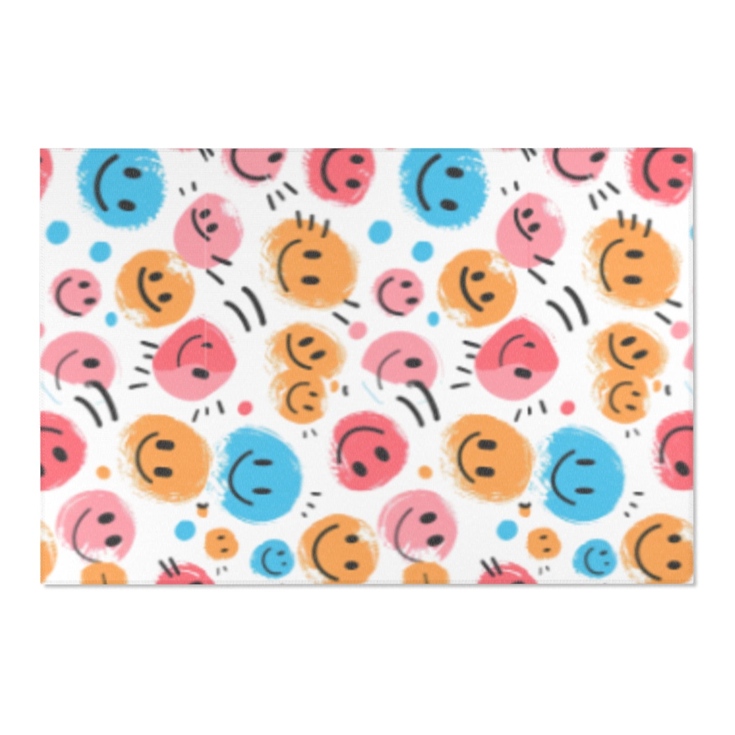 Cheerful Smiley Face Area Rug - Brighten Up Your Living Space!