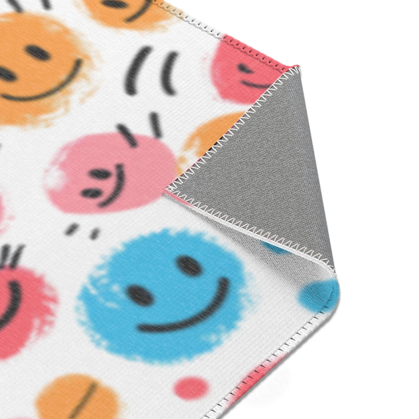 Cheerful Smiley Face Area Rug - Brighten Up Your Living Space!